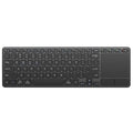 Wiederaufladbare kabellose Tastatur mit Trackpad, Bluetooth- und 2,4-GHz-Dual-Modus-TV-Tastatur, Multi-Geräte-Touchpad-Tastatur für Smart TV, PC, Laptop, Tablet
